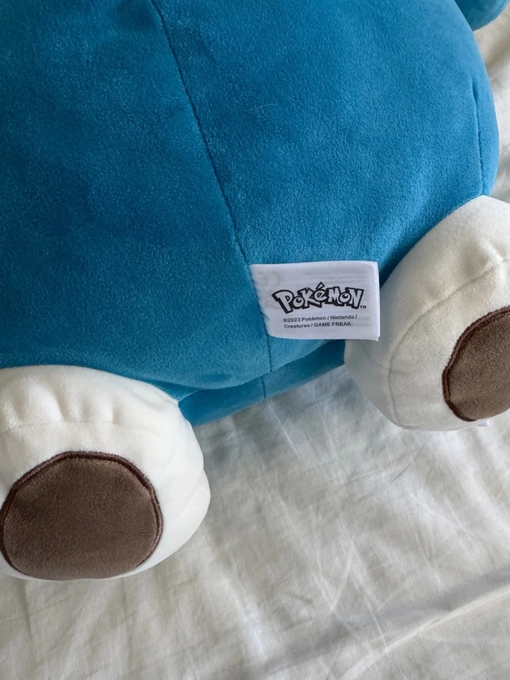 Pokemon Blue and White Snorlax Plush